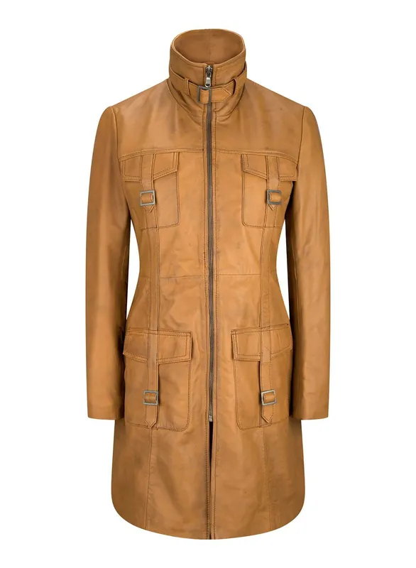 Vintage Leather Trench Coat - TruClothing