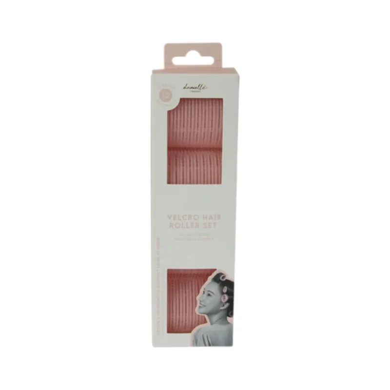 Pink Hair Roller Set 12 Pack - Danielle Creations