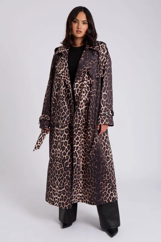 Leopard Print Trench - Urban Bliss