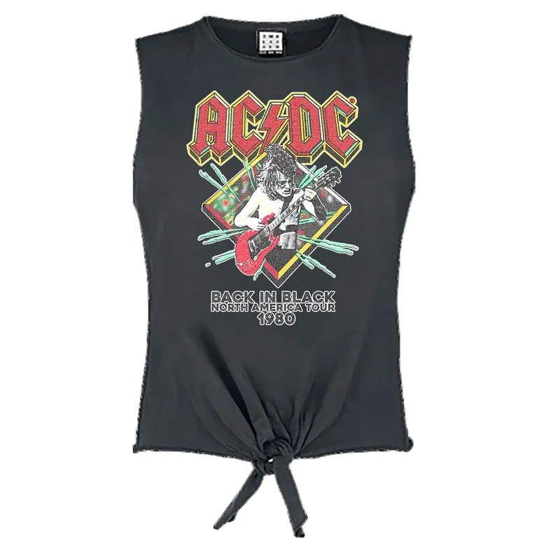 North America Tour 80 AC DC Crop Top - Amplified