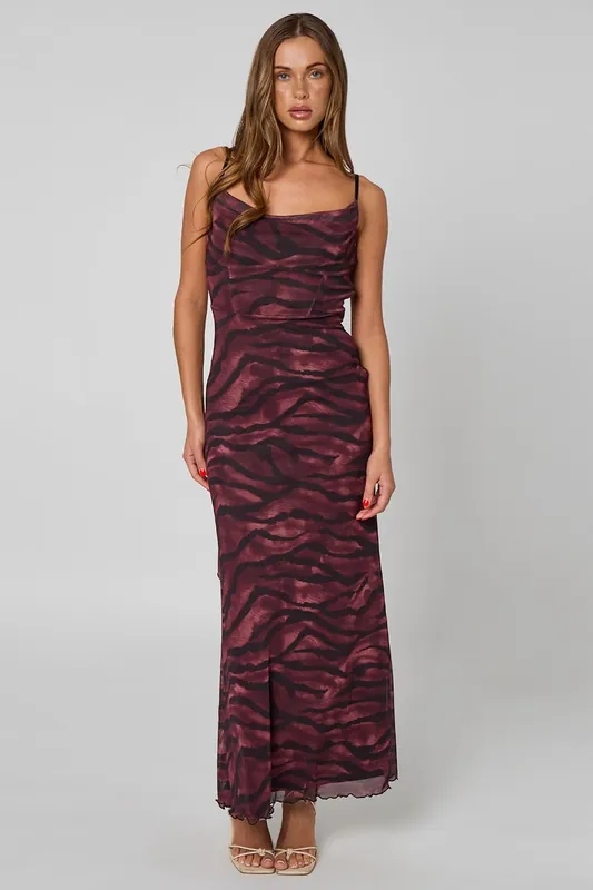 Cowl Corset Maxi Dress - Urban Bliss