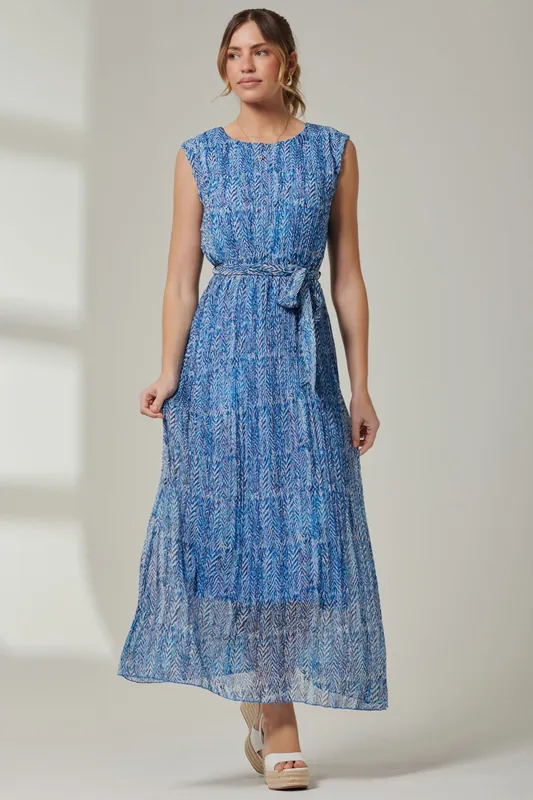 Hollyn Pleated Chiffon Maxi Dress - Jolie Moi
