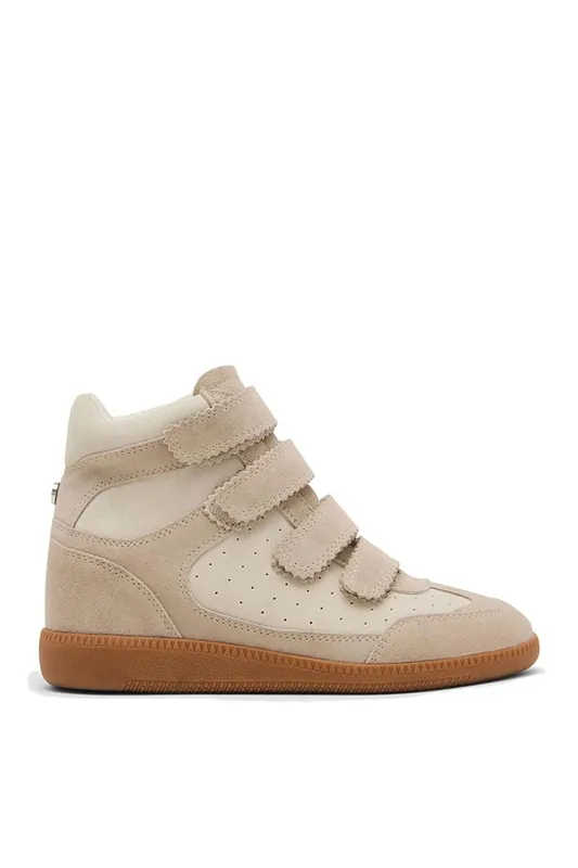 Mustang Trainer Beige' Leather Trainers - STEVE MADDEN