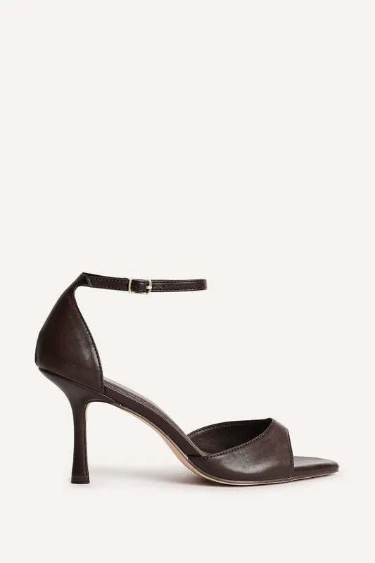Wanted Brown Faux Leather Pointed Toe Heels - Linzi