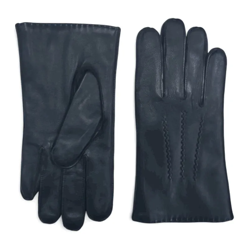 Sheepskin Leather Gloves Soft Wool Lined 3-Point Design