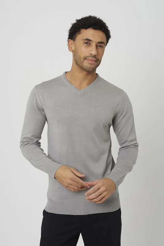 V-Neck Knitted Jumper