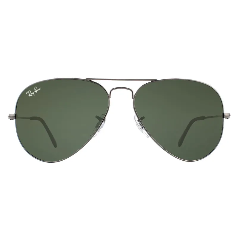 Aviator Gunmetal Green Aviator 3025 Sunglasses - Ray-Ban