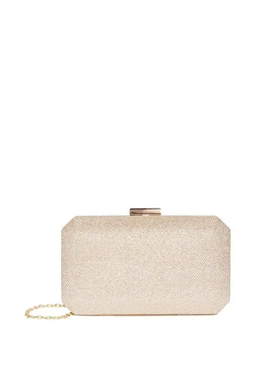 Dulcie Glitter Box Clutch Handbag - Paradox London