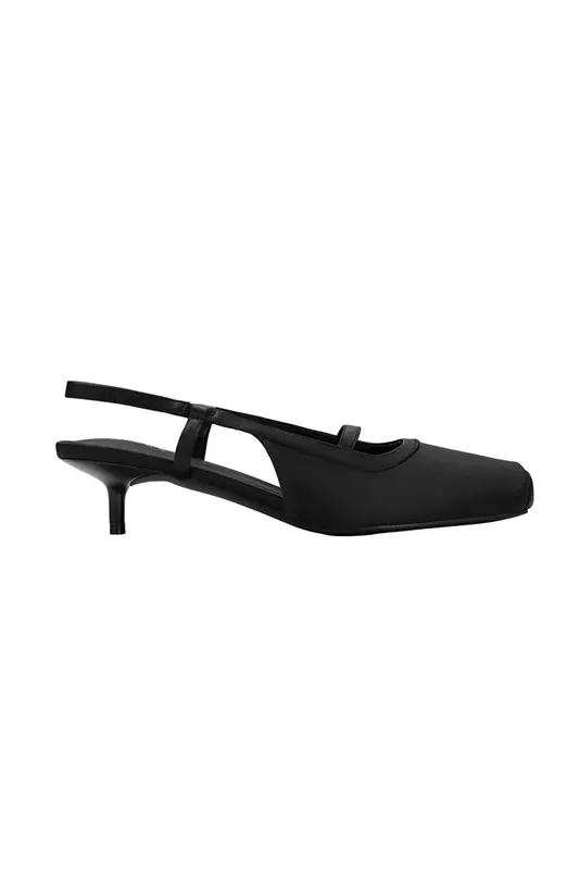 Solid Slingback Pumps Low Heels - MODISHION