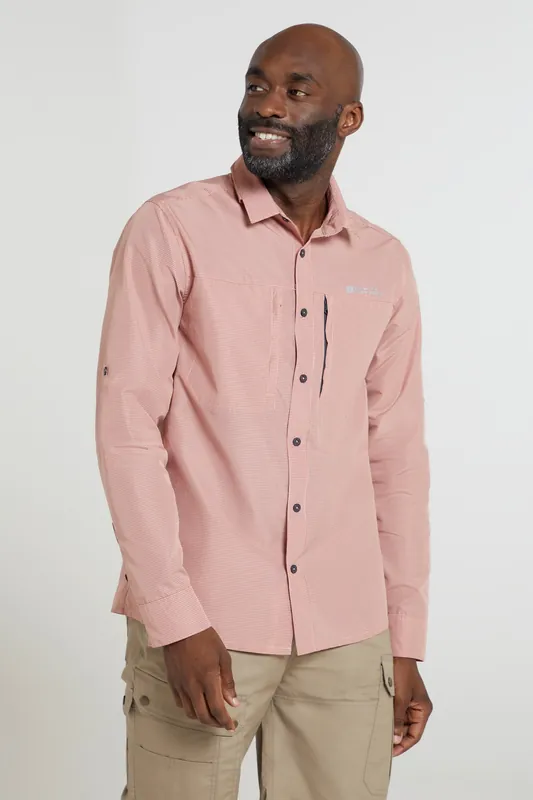 Keel' Breathable Quick Wick Casual Long Sleeve Button Down Shirt - Mountain Warehouse