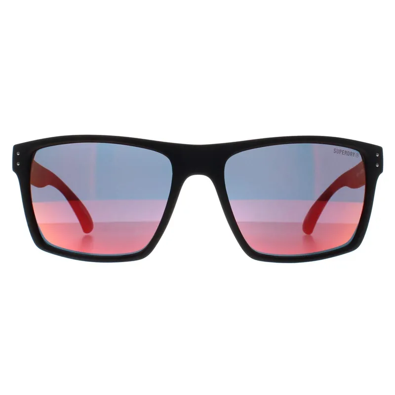 Square Matte Black Volcanic Mountain Orange Red Mirror Kobe - Superdry