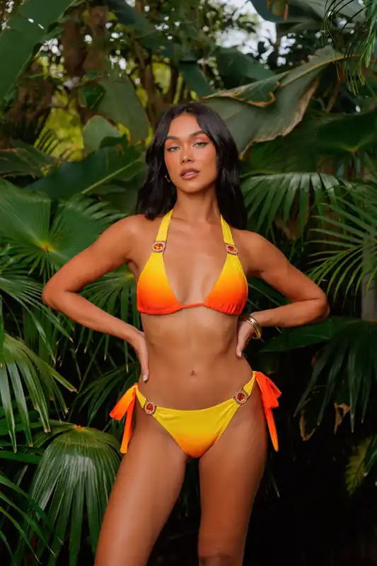 Tequila Sunrise Triangle Bikini Top - Moda Minx