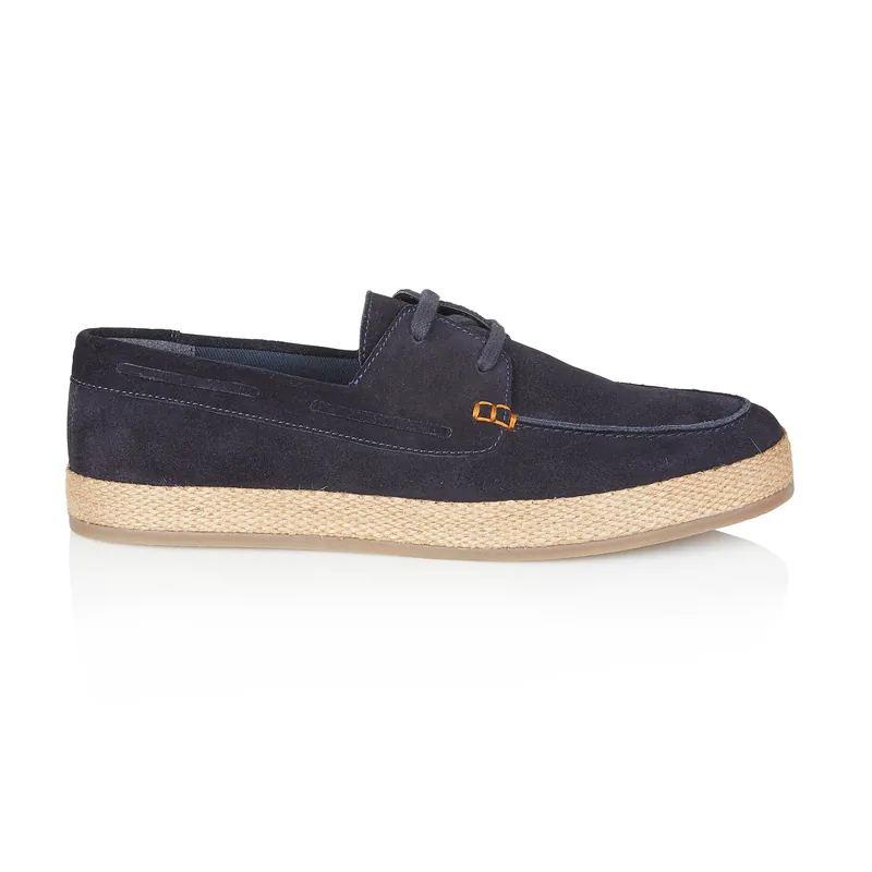 Northolt Suede Causal lace up Moccasin Shoes - Silver Street London