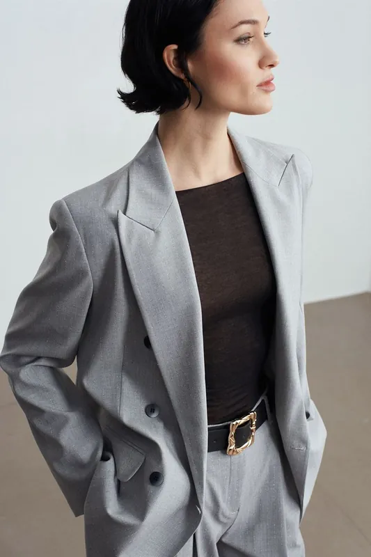 Women's Crepe Blazer Jacket - Dilvin