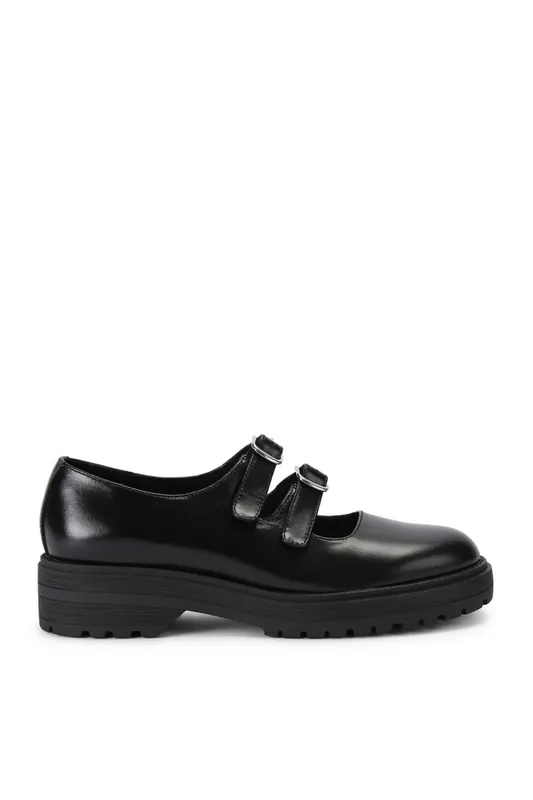 Alba Black' Leather Flats - STEVE MADDEN