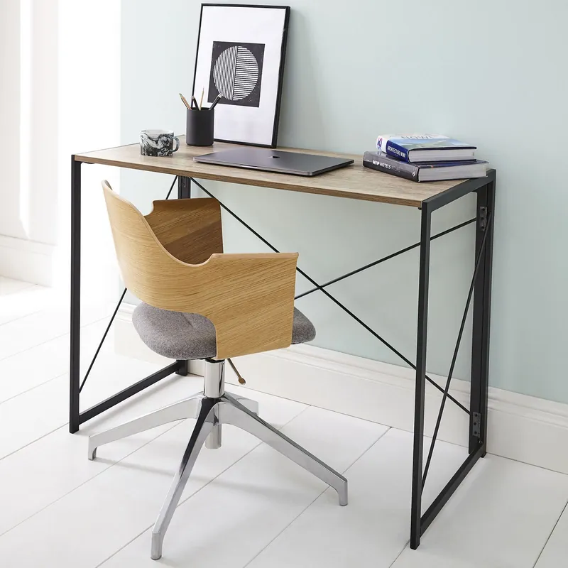 Folding Desk Computer Wooden Foldable Study Coffee Table Laptop Office - House of Home