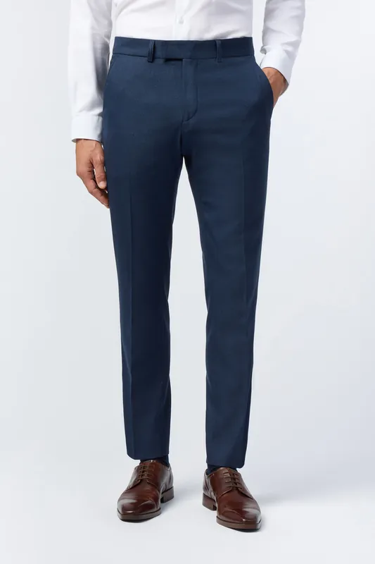 Blake Navy Textured Trousers - Antique Rogue