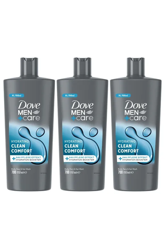 Men+Care 3-in-1 'Body, Face & Hair Wash' 700ml, 3 Pack