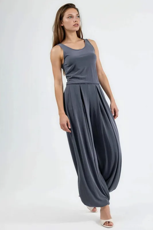 Pleated Modal Jumpsuit - Busem
