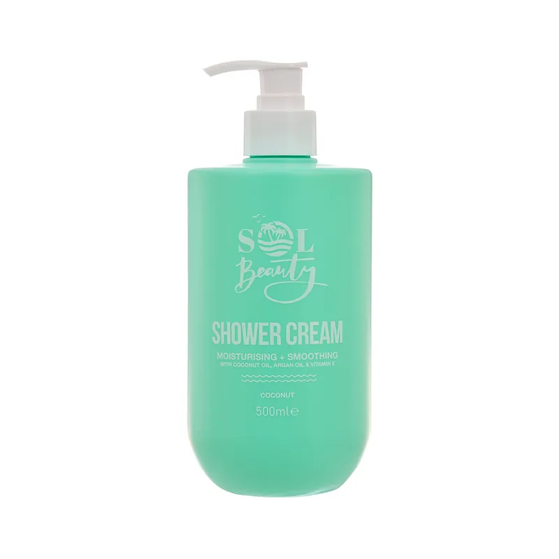 Shower Cream Coconut Scent Oil Argan & Vitamin E Moisturising 500ml - SOL Beauty