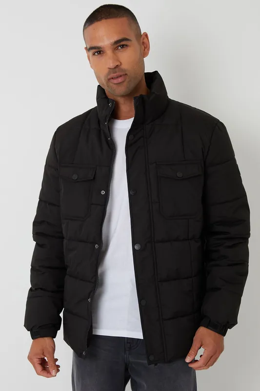 Padded Funnel Neck Jacket - Threadbare