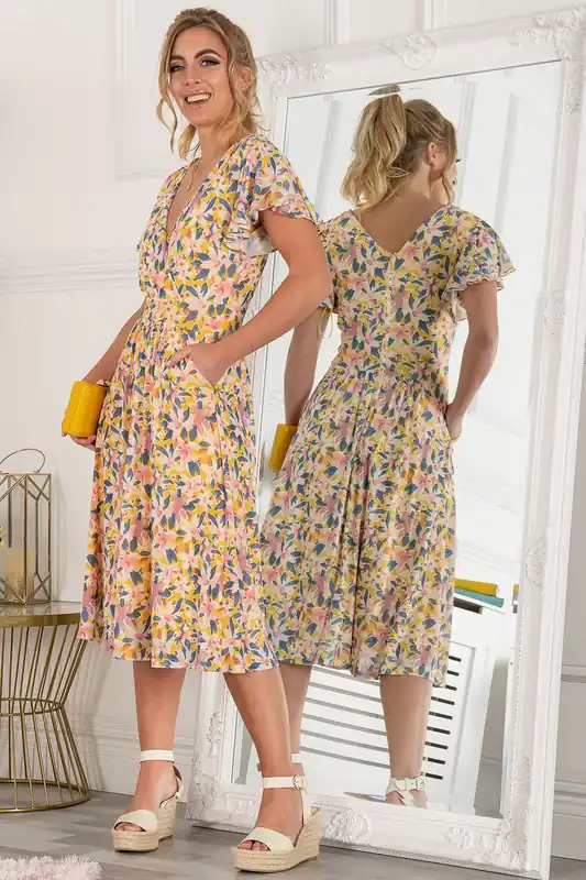 Kaylynn Wrap Mesh Dress - Jolie Moi