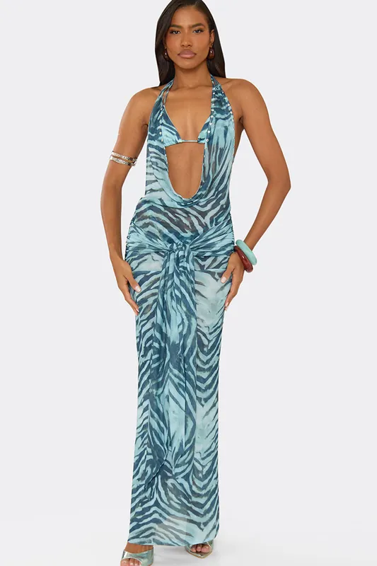 Animal Print Maxi Dress - EGO