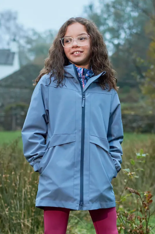 April' Lightweight Hooded Full Zip Waterproof Long Outdoor Jacket - Mountain Warehouse