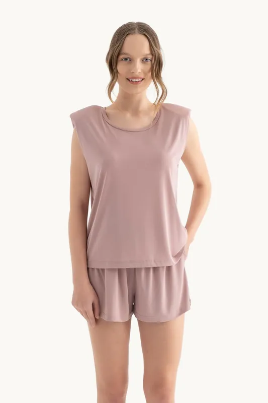 Round Neck Raw Edge Sleeveless Tank Top - Hiccup