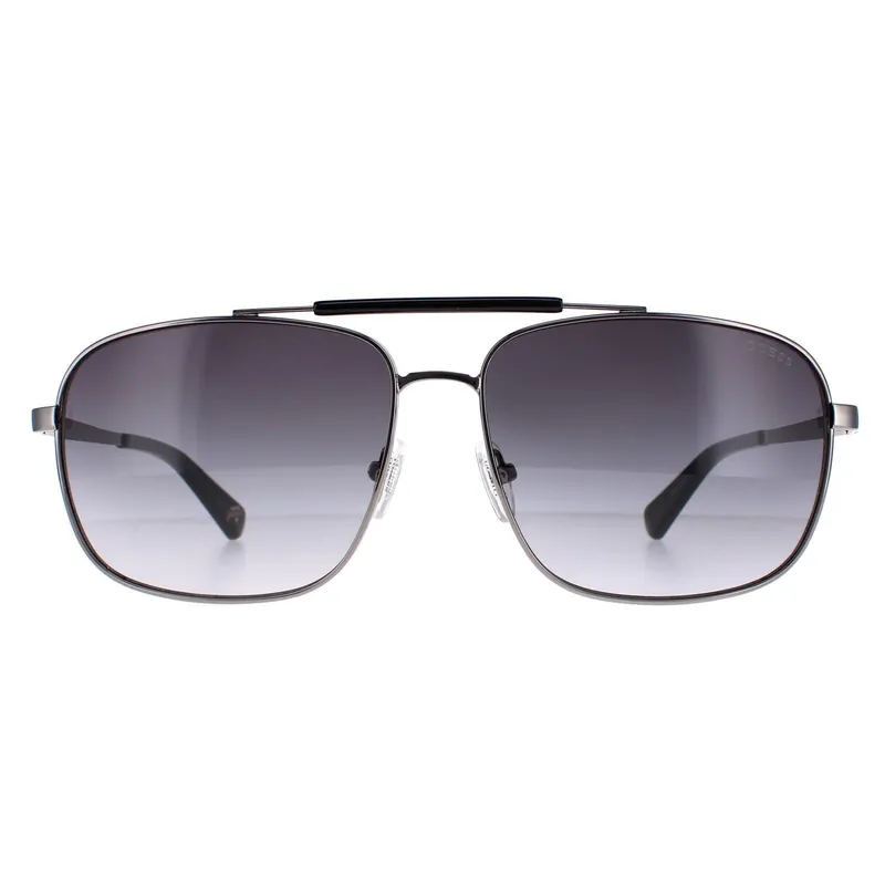 Aviator Shiny Gunmetal Smoke Gradient GU5210 - Guess