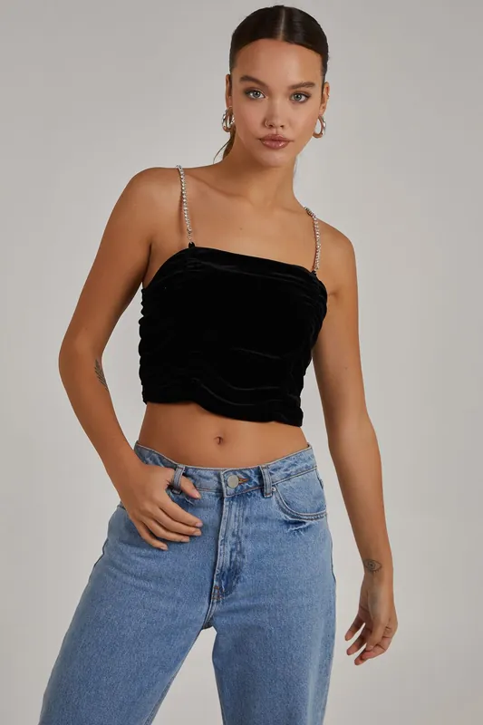 Ruched Crop Top - Pink Vanilla