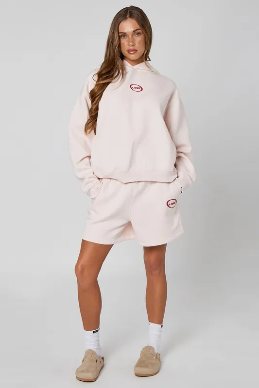 Pink Circle Print Sweat Short - Urban Bliss