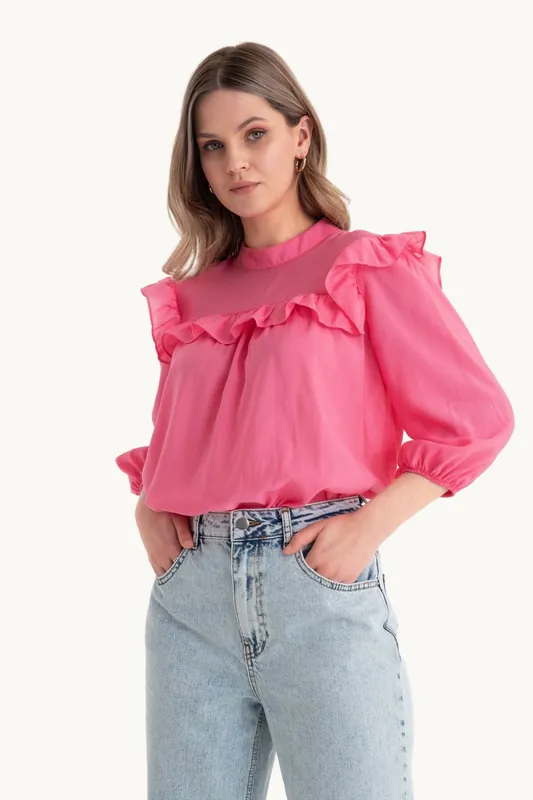 Round Neck Loose Blouse - Hiccup