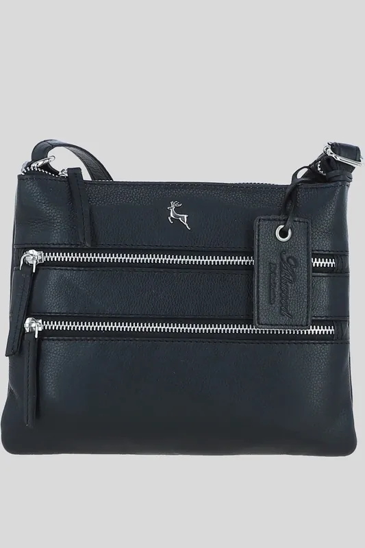 'Ayr' Real Leather Crossbody Bag - Ashwood Leather