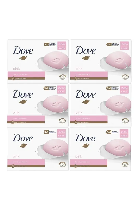 Pink Moisturising 'Cream Bar', 90g, 6pk - Dove