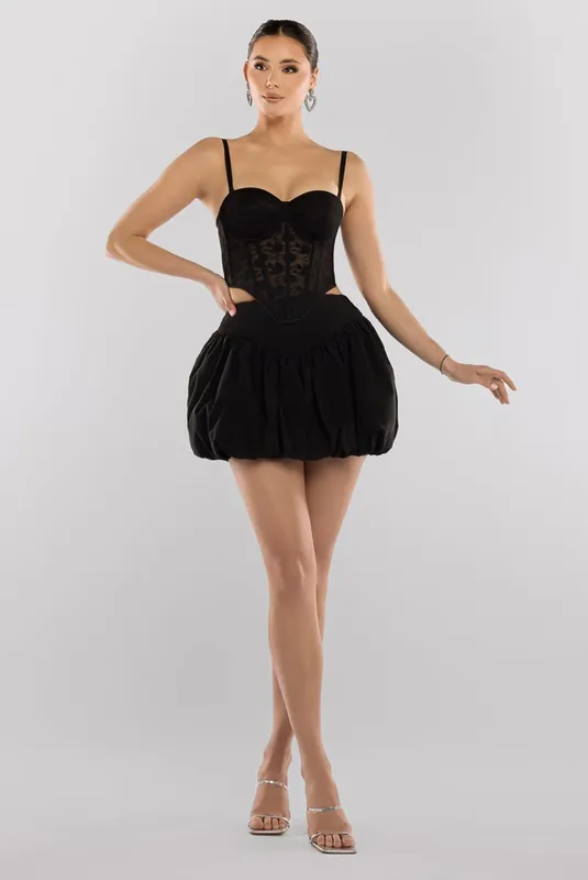 Bengaline Balloon Mini Skirt - Goddiva