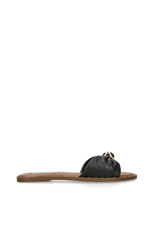 Dipsy Black' Leather Sandals - STEVE MADDEN