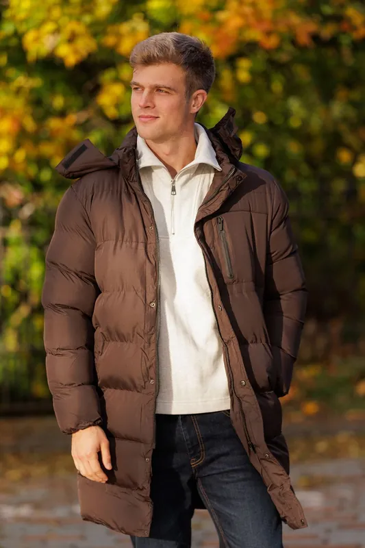 Longline Hooded Padded Puffer Jacket - Brave Soul