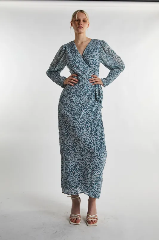 Wrap Midi-Dress