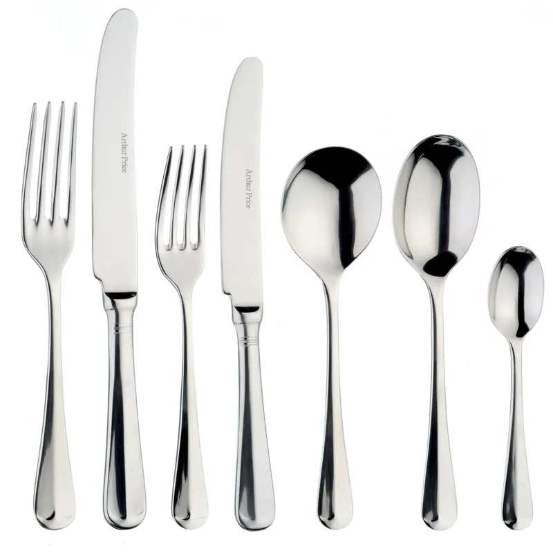 'Rattail' Stainless Steel 7 Piece 1 person Cutlery Place Setting - Arthur Price