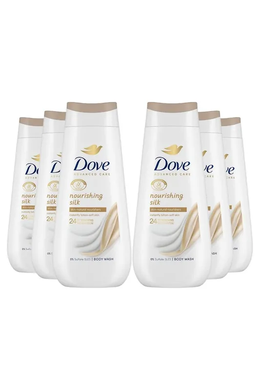 'Body Wash' Nourishing Silk 24H Renewing Micromoisture, 6x 225ml - Dove