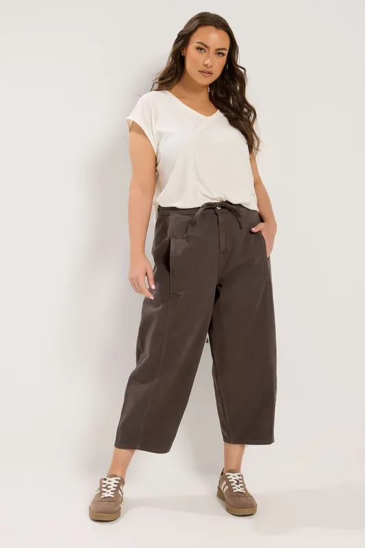 Barrel Leg Cropped Jeans - Yours