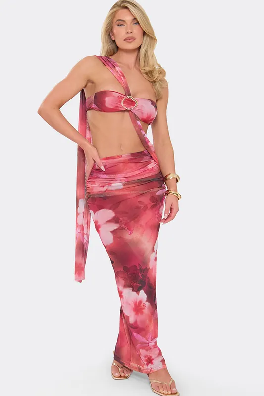 Sleeveless Floral Maxi Dress - EGO