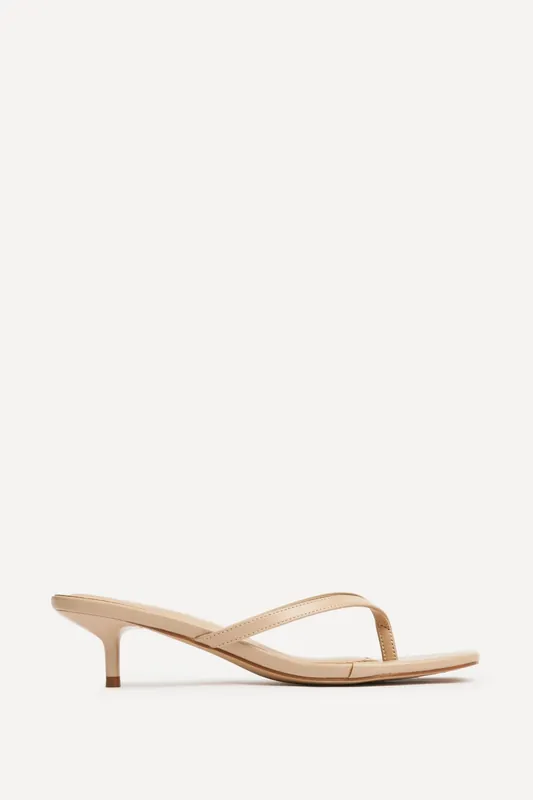 Stassie Nude Mule Heels - Linzi