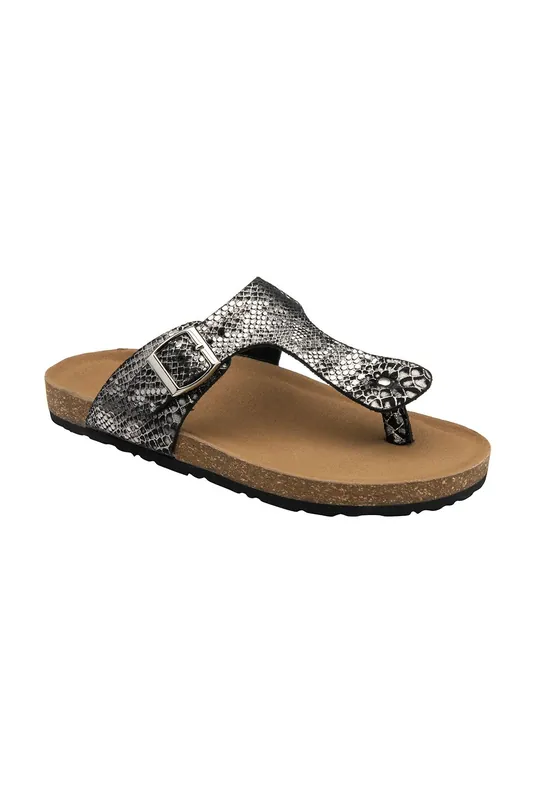 Bindi' Leather Flat Toe-Post Sandals