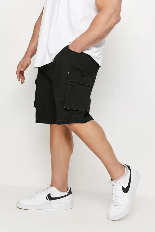 Elasticated Waist Denim Cargo Shorts - BadRhino