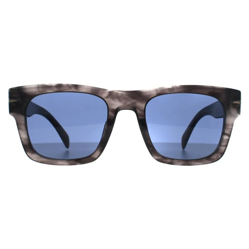 Square Dark Grey Horn Space Blue DB 7099/S - David Beckham