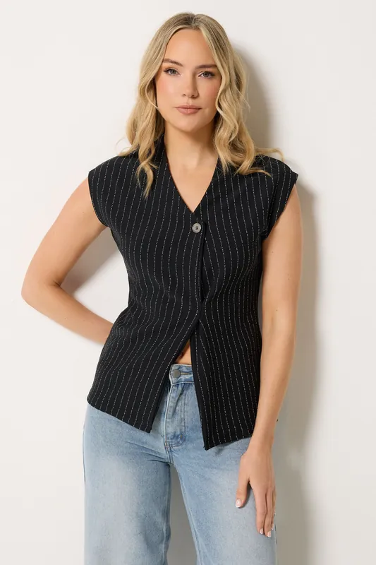 Tall Pinstripe Button Top - Long Tall Sally
