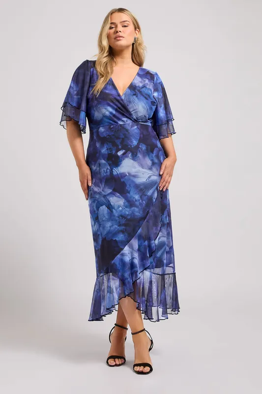 Printed Wrap Dress - Yours