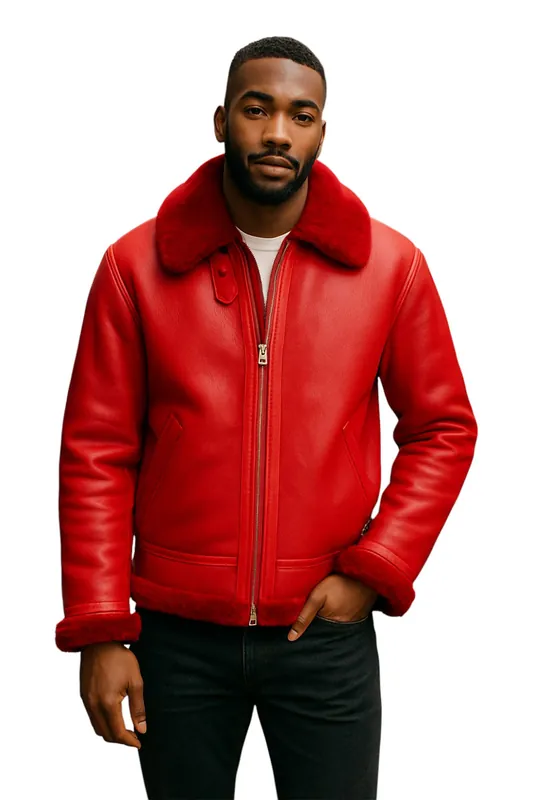 B3 Bomber RAF Aviator Sheepskin Jacket -Worcester